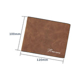 Men's Slim Wallet PU Leather Money Clip Card Holder Coin Pocket Brown