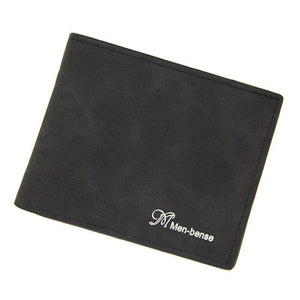 Men's Slim Wallet PU Leather Money Clip Card Holder Coin Pocket Brown