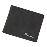 Men's Slim Wallet PU Leather Money Clip Card Holder Coin Pocket Brown