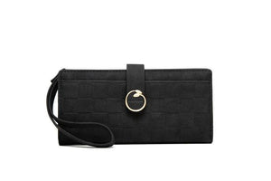 Pritty Women's Long Wallet Matte Buckle Zipper Handbag