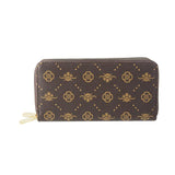 Printed Double Zipper Handbag Wallet for Women