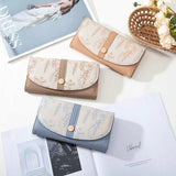 Women's Long PU Buckle Zipper Handbag