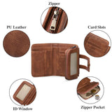 Women's Leather Change Purse RFID Card Slot Handbag