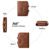 Women's Leather Change Purse RFID Card Slot Handbag