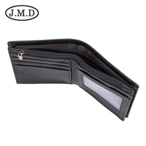 RFID Men's Cowhide Short Wallet Anti-Theft Brush Clip US Dollar Wallet