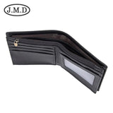 RFID Men's Cowhide Short Wallet Anti-Theft Brush Clip US Dollar Wallet