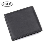 RFID Men's Cowhide Short Wallet Anti-Theft Brush Clip US Dollar Wallet
