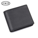 RFID Men's Cowhide Short Wallet Anti-Theft Brush Clip US Dollar Wallet