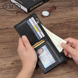 RFID Men's Cowhide Short Wallet Anti-Theft Brush Clip US Dollar Wallet
