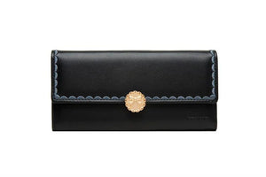 Love Step Long Women's Wallet Bowknot Buckle Embroidery Handbag