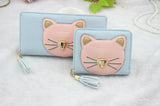 Cartoon Cat Women's Long Wallet Handbag Purse