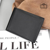 Men's Leather Purse, RFID Anti-Theft, Card Slot, Dollar Wallet