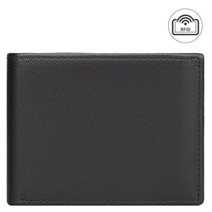 Men's Leather Purse, RFID Anti-Theft, Card Slot, Dollar Wallet