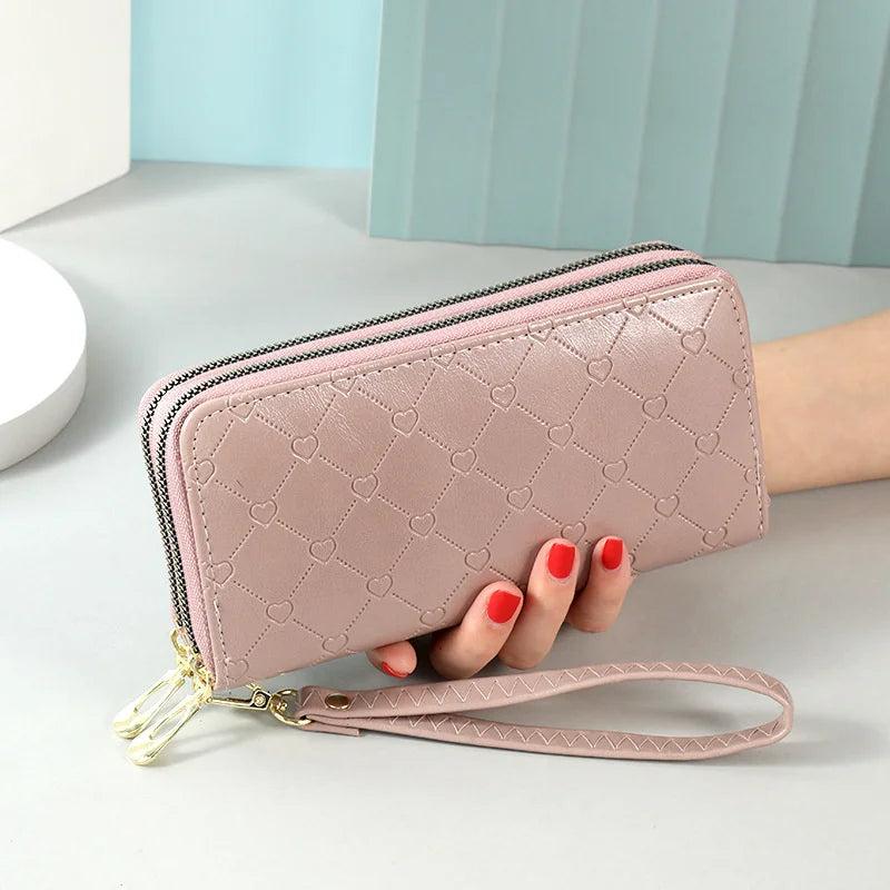 Double Zipper Wallet Women's Phone Bag High-capacity Handbag