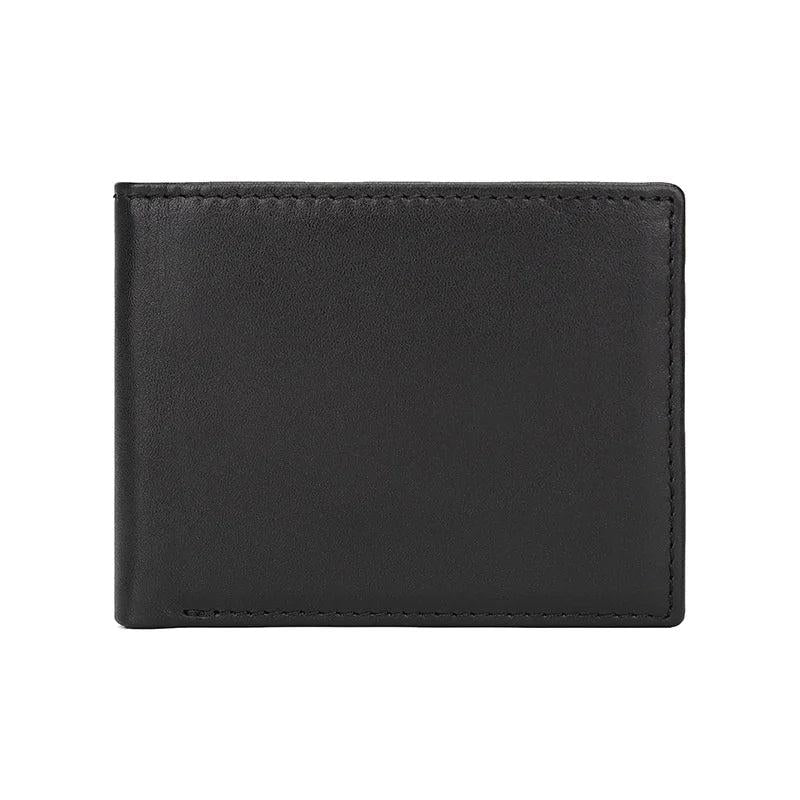 RFID Crazy Horse Leather Horizontal Clip Wallet