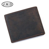 Men's Leather Wallet Crazy Horse Functional Slot Change US Dollar Clip