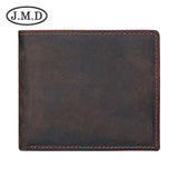 Men's Leather Wallet Crazy Horse Functional Slot Change US Dollar Clip