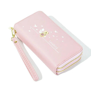 Love Printed Wrist Band Handbag High-capacity Wallet for Women