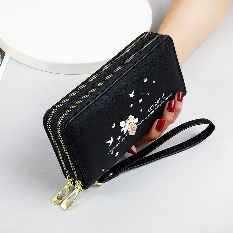 Love Printed Wrist Band Handbag High-capacity Wallet for Women