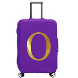 Purple Letter Luggage Cover 18''-32'' Dust-proof Elastic Protective Cove