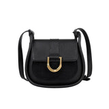 Winter Leather Shoulder Bag Solid Saddler Female Crossbody Bag