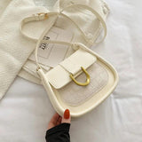 Winter Leather Shoulder Bag Solid Saddler Female Crossbody Bag