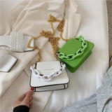 Mini Crossbody Bag for Women, Acrylic Chain Shoulder Bag