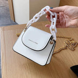Mini Crossbody Bag for Women, Acrylic Chain Shoulder Bag