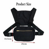 Men Chest Ring Chest Bag Boy Tactical Vest Backpack Waist Bag Male Fanny Pack
