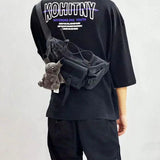 Unisex Chest Bags Canvas Shoulder Bag Crossbody Packs Men Casual Fanny Pack