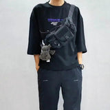 Unisex Chest Bags Canvas Shoulder Bag Crossbody Packs Men Casual Fanny Pack