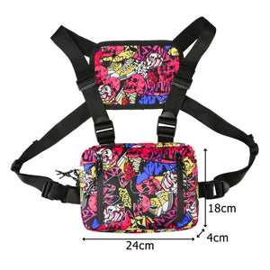 Unisex Oxford Chest Bag Hip Hop Streetwear Shoulder Vest Waist Pack