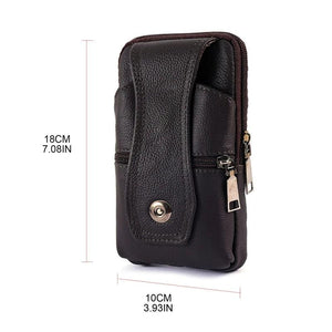 Men's Anti-theft PU Leather Crossbody Bag Phone Pouch Shoulder Pack