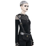 Punk Motorcycle PU Leather Retro Waist Bag Backpacks