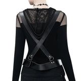 Punk Motorcycle PU Leather Retro Waist Bag Backpacks