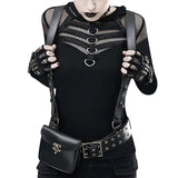 Punk Motorcycle PU Leather Retro Waist Bag Backpacks