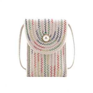 Straw Woven Mini Beach Bag Single Shoulder Messenger Bag