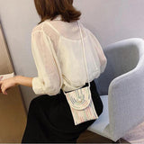 Straw Woven Mini Beach Bag Single Shoulder Messenger Bag