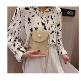 Straw Woven Mini Beach Bag Single Shoulder Messenger Bag