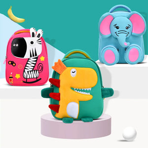 3D Dinosaur Waterproof Backpack for Baby Boys Girls