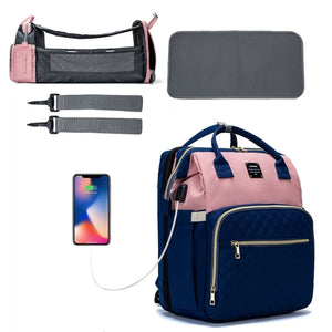 Portable Folding Crib Diaper Backpack