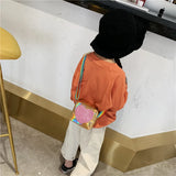 Toddler Shoulder Sequins Rainbow Messenger Handbag Mini Crossbody Bag