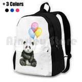 Baby Panda Watercolor Nursery Animal Art Backpack