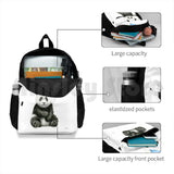 Baby Panda Watercolor Nursery Animal Art Backpack