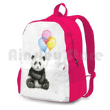 Baby Panda Watercolor Nursery Animal Art Backpack