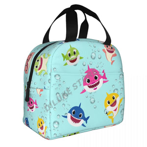Baby Sharks Ocean Lunch Bags Insulated Food Case Cooler Bento Box for Kids