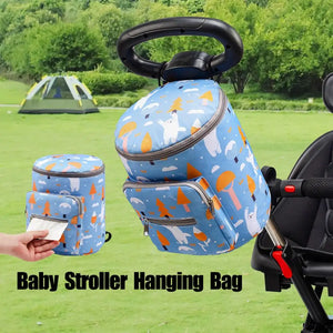 Cartoon Pattern Baby Stroller Hanging Bag Large Capacity