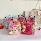 Girls School Bags Leather Backpack Butterfly Princess Girls Bag