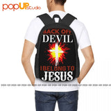 Back Off Devil I Belong To Jesus Large Beach Bag