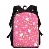 Beauty Floral Pattern Schoolbag Backpack Kids Book Bag 15inch